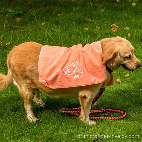 Toalha de banho absorvível de água para cães de estimação.